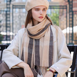 COLORBLOCK PLAID SCARF CHIC WINTER COUPLE SHAWL_CWASC0213