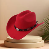 ETHNIC WESTERN COWBOY HAT WITH BELT FOR SHOW_CWAH3651