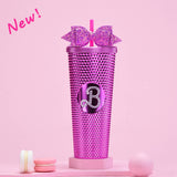 DOUBLE LAYER PORTABLE PLASTIC STRAW DIAMOND CUP_CWMM0978