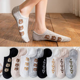 CARTOON BEAR SILICONE ANTI SLIP BOAT SOCKS_CWMS2023