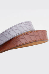 ROUND BUCKLE LEATHER BELT_CWABE0081