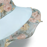 SEASIDE FLOWER BREATHABLE LARGE BRIM SUN HAT_CWAH1457