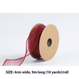 PLAIN FISHTAIL ORGANZA WITH FLORAL BINDINGDIYRIBBON_CWMM5788