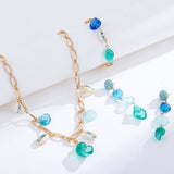 SUMMER ALL MATCH HOLIDAY NECKLACE AND EARRINGS SET_CWAJE2925