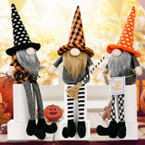 HALLOWEEN HANGING LEG DOLL ORANGE HAT ORNAMENTS_CWMM1771