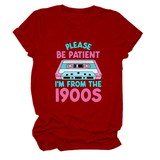 Women Teeplease Be Patient Letter Print_Cwtts1501