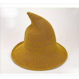 Cwah1677_Halloween Personality Knitted Hip Hop Witch Hat