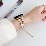 APPLE WATCH9 1 FOUR LEAF CLOVER CATS EYE BEADSTRAP_CWWW0063