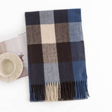 MELANGE PLAID SCARF SOFT FAUX CASHMERE FALL WRAP_CWASC1004