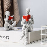 Reading Woman Resin Figurine For Home Decor_Cwmm9831