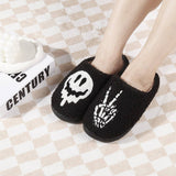 HALLOWEEN SKULL HAND WARM WINTER COTTON SLIPPERS_CWSHS0770