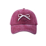 NEW WOMENS BOW EMBROIDERED BASEBALL CAP CWAH1239