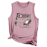 Trendy Loose Fit Tank, Funny Print For Women