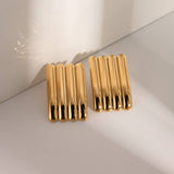 SIMPLE PERSONALITY HIGH END 18K GOLD EARRINGS_CWMM2351