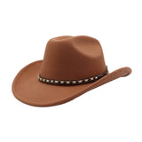 MEN WOMEN ETHNIC WOOL FEDORA JAZZ COWBOY HAT_CWAH04415