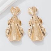 SIMPLE AND ELEGANT TEMPERAMENT RUFFLE EARRINGS_CWMM3226