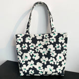 CANVAS TOTE BAGS WITH FRESH FLORAL PLAID_CWAB2047