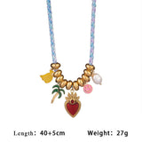 COLORFUL FRUIT BEAD ROPE NECKLACE BRACELET_CWMM7529