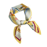 GEOMETRIC FLORAL SATIN SQUARE SCARF FOR WOMEN_CWASC0495
