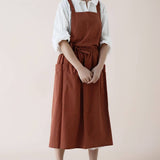 Waterproof Cotton Linen Apron Aprons With Pocket_Cwmm3287