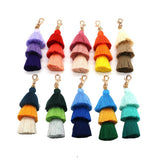 HANDMADE COTTON ROPE TASSEL KEYCHAIN_CWMM1558