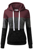 Women Color Matching Casual Hoodie_Cwohol409