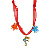 COLORFUL SCARF NECKLACE WITH FRUIT CHARMS_CWMM8801