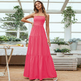 Waistband Halter Temperament Swing Long Dress