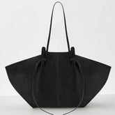 Vintage Suede Shoulder Tote Bag, Minimal Style_Cwab5395