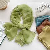 Cwasc2386_Long Solid Color Thin Small Scarf