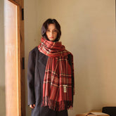 ANGORA RED SCARF FOR WOMEN WINTER WARMTH STYLE_CWASC2297