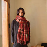 ANGORA RED SCARF FOR WOMEN WINTER WARMTH STYLE_CWASC2297