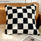 HOUNDSTOOTH EMBROIDERED ABSTRACT PILLOW COVER DECOR_CWMM7687