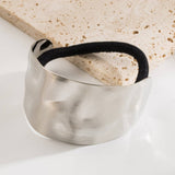 MINIMALIST BRUSHED METAL HAIR TIE FOR WOMEN_CWAHA6251