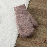 Womens Solid Color Rabbit Fur Full Finger Gloves_Cwag00592