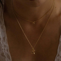 SIMPLE MINI BOW NECKLACE FOR WOMEN_CWMM5341