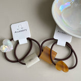 GEOMETRIC SQUARE FASHION HEART HAIR SCRUNCHIES_CWAHA2678