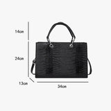 FASHION RETRO TEXTURE CROCODILE PATTERN HANDBAG_CWAB3330