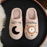 HOME SLIPPERS MOON CLOCK INDOOR COTTON SLIPPERS_CWMM3060