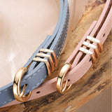 Vintage Leather Skinny Womens Belt