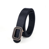 NEW LEATHER WOMENS BELT RECTANGULAR BUCKLE BELT_CWABE0701