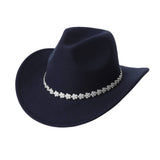 Western Party Felt Fedora Hat For Men And Women_Cwah3638
