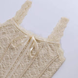 Solid Lace Trim Fitted Camisole Tank Top