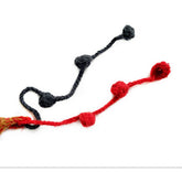 COLORFUL BALL EARFLAP LACE UP TASSEL KNITTED HAT_CWAH2061