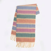 COLOR STRIPE SCARF SOFT WINTER WRAP FOR COUPLES_CWASC2377