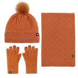 Winter Outdoor Warm Knitted Scarf Three-Piece Set_Cwmm2786