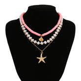 NEW BEACH STYLE OCEAN SHELL BEADED NECKLACE_CWMM3145