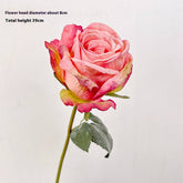 BURNT EDGE ROSE BOUQUET ARTIFICIAL FLOWER DECOR_cWMM6478