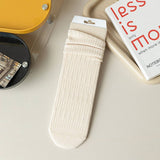 SOLID COLOR RETRO WARM MID CALF SOCKS_CWMS1053