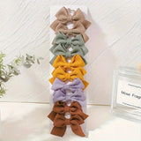 1 6 HANDMADE FABRIC BOW CLIPS FOR GIRLS_CWAHA6756